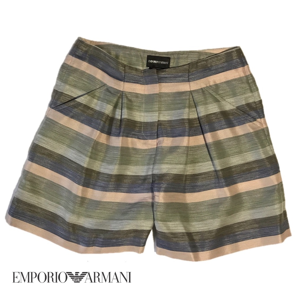 EMPORIO ARMANI Striped Dress Shorts 38 / XS